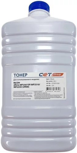 -/ Тонер UN08 для RICOH Aficio MP2501SP/MP2510/MP2550 (CET) Black, 500г/бут (CET8797500)