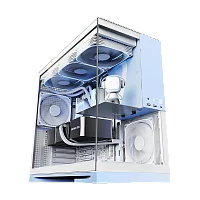 Корпус ПК без блока питания/ Case Geometric Future Model 5, Midi-Tower, TG, no fans, 2xUSB-A 3.0, 1xUSB 3.2 Type-C, E-ATX, ATX, mATX, mITX Light blue (1AM5WKPB00100)