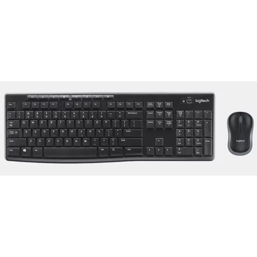 Комплект клавиатура и мышь Logitech Комплект беспроводной Logitech MK270 |920-004518| клавиатура черная, 112 клавиш с защитой от воды, |920-004518| мышь черная, оптическая, 1000dpi, 3 кнопки, 2.4GHz, USB-ресивер (039247) {6} (920-004518 / 920-003381)