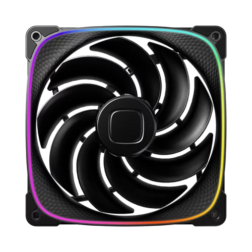 Вентилятор корпусный/ Case Cooler Geometric Future Squama 2503RB-14 Reverse (140x140x25mm, 4-pin PWM, ARGB, 71.8CFM, 34.0dBA, 2100RPM, Black) (1F2503R114000)