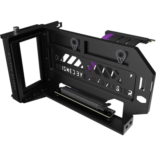 Держатель видеокарты в корпусе/ Cooler Master Vertical Graphics Card Holder Kit V3 with PCI-E 4.0 Riser Cable TBC Universal Vertical Graphics Card Holder Kit V3 with Riser Cable PCI-E 4.0 X16 (165 mm)
