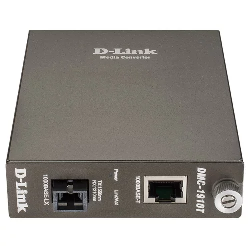 Медиаконвертор/ 1000Base-T to 1000Base-LX (up to 15 km, SC) Single Fiber Bi-Direction Media Converter (DMC-1910T/A9A)