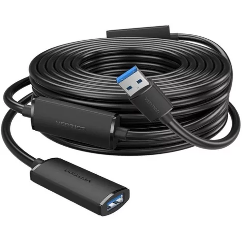 Активный кабель-удлинитель Vention USB 3.0 AM/AF с усилителем - 10м Черный (CBMBL)