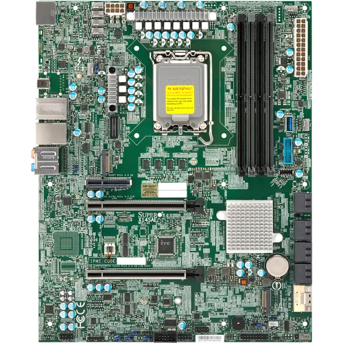 Системная плата/ MB Supermicro X14SAE ATX, W880, LGA1851 Intel Core Ultra 9/ 7/ 5 and Core Ultra 7/ 5 Plus Processors, 4xUDIMM DDR5 ECC/ non-ECC, 2xM.2 PCIe 4.0 x4 slots (M-key 2280+M-key 2280/ 22110), 2 P (MBD-X14SAE-B_BUNDLE1)