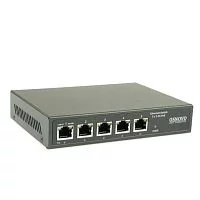 PoE Коммутатор OSNOVO SW-5D-1(60W) PoE коммутатор 2.5G Ethernet на 5 RJ45 портов. Порты: 1 x 2.5G (10/100/1000/2500Base-TX) с PoE (до 60W, A+B) + 3 x 2.5G (10/100/1000/2500Base-TX) с PoE (до 30W), 1 x 2.5G (10/100/1