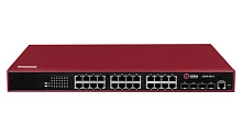 QTECH Управляемый коммутатор уровня L2+ с поддержкой PoE 802.3af/ at, 24 порта 10/ 100/ 1000BASE-T PoE, 4 порта 100/ 1000BASE-X SFP, встроенный БП разъем питания (QSW-4610-28T-POE-AC)