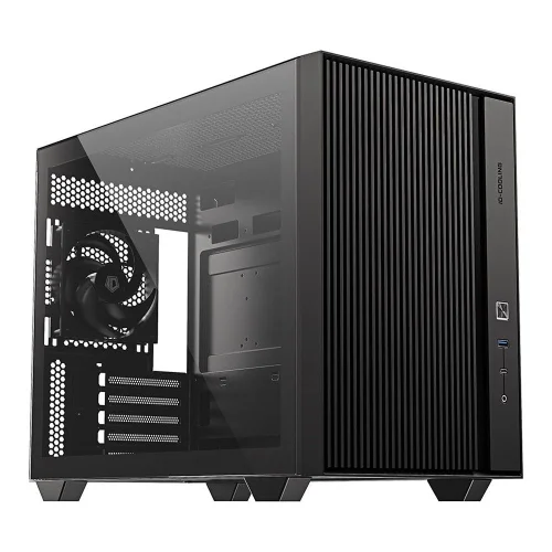 Корпус Case ID-Cooling FLOW 500 AIR Black mATX/win TG/2 fans/Gen2 Type C/CPU180mm/ GPU 403mm/no PSU