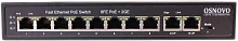 PoE Коммутатор OSNOVO SW-20820(120W) PoE коммутатор Fast Ethernet на 10 RJ45 портов. Порты: 1 x FE (10/100Base-T) с PoE (до 60W, A+B) + 7 x FE (10/100Base-T) с PoE (до 30W), 2 x GE (10/100/1000 Base-T). Соответствуе
