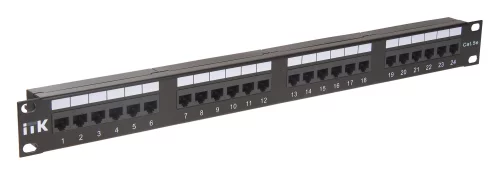 ITK 1U патч-панель кат.5Е UTP, 24 порта (Dual) (PP24-1UC5EU-D05)