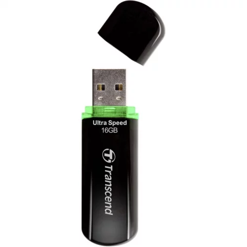 Флеш-накопитель Transcend JetFlash 600 16 Гб черно-зеленый (TS16GJF600)