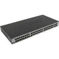 Коммутатор/ DGS-1210-52/ME/B Managed L2 Metro Ethernet Switch 48x1000Base-T, 4x1000Base-X SFP, Surge 6KV, CLI, RJ45 Console, RPS, Dying Gasp (DGS-1210-52/ME/B1A)