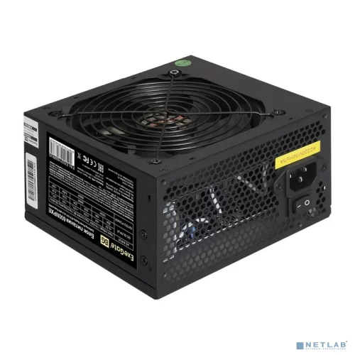 Exegate EX221639RUS-PC Блок питания 600W ExeGate 600NPXE (ATX, PPFC, PC, 12cm fan, 24pin, (4+4)pin, PCIe, 4xSATA, 3xIDE, black, кабель 220V в комплекте)