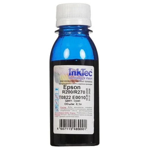 InkTec Чернила для Epson R200/ R270 (T0822), C, 0,1 л. (1507060111U)