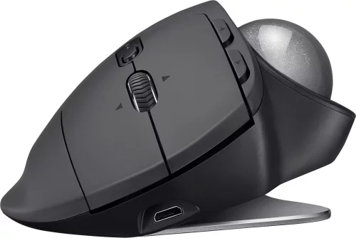 Трекбол Logitech Trackball MX Ergo графитовый оптическая (2048dpi) беспроводная BT/ Radio USB (6but) (910-005182)