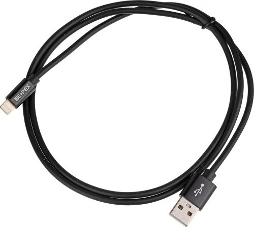 Кабель USB (m)-Lightning (m) 1м черный (1491099) (1491099#MLN)