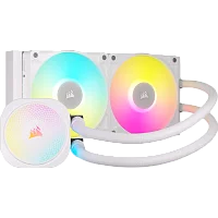 Система жидкостного охлаждения/ Water Cooling System Corsair iCUE LINK TITAN 240 RX RGB (240mm, White, RGB/ Fans: 2x120mm, 73.5CFM, 36dBA, 2100RPM/ S: 1851, 1700, AM5, AM4) (CW-9061020-WW)