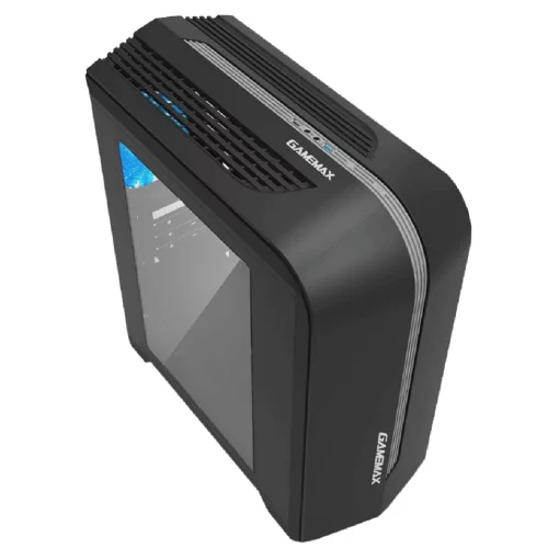 GameMax Корпус Centauri Black Gray без БП (ATX,Черн-сер,USB3.0, Зак.стекло, 1*120мм. RGB, пыл.фил.) фото 2
