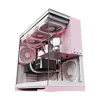 Корпус ПК без блока питания/ Case Geometric Future Model 5, Midi-Tower, TG, no fans, 2xUSB-A 3.0, 1xUSB 3.2 Type-C, E-ATX, ATX, mATX, mITX Pink (1AM5WKPK00100)