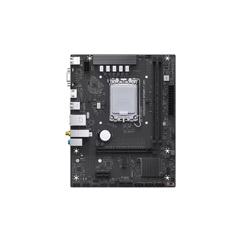 Материнская плата Maxsun MS-Challenger B760M-F WIFI B760, LGA1700, 2*DDR4, 1*PCIEx16, 1*PCIEx1, 1*M.2, 6*USB3.2Gen1, 4*USB2.0, 3*SATA3.0, 1G, DP, HDMI, M-ATX, RTL (6940709661604)