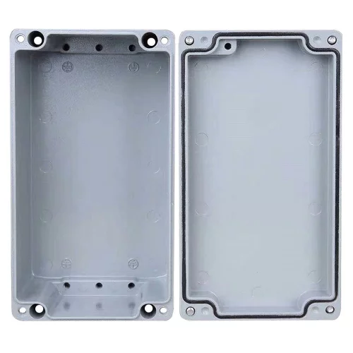 Корпус ACD XG387 Metal case IP65, 200*120*80mm, металлический, 3 отверстия (28 + 28 + 23мм) с резиновыми заглушками, цвет серебристый, совместим с Raspberry Pi 3B, 3B+, 4, Orange Pi {12} фото 2