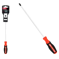 Крестовая DL3464 PH3x200мм сталь S2, матовый стержень, двухкомпонентная прорезиненная рукоять