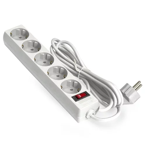 Exegate EX221187RUS Сетевой фильтр Exegate SP-5-3W (5 розеток, 3м, евровилка, белый)