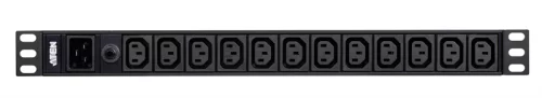 ATEN Rack PDU, Basic, 1U, 16A, 230V, Overcurrent Protection, Output: (12) C13, Input: IEC С20 , Power cord 3,0 m (PE0212G-AT-G)
