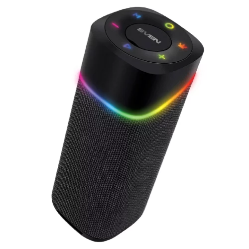 SVEN PS-155, черный (10 Вт, Waterproof (IPx4), TWS, Bluetooth, FM, USB, 1200мА*ч) (SV-022334)