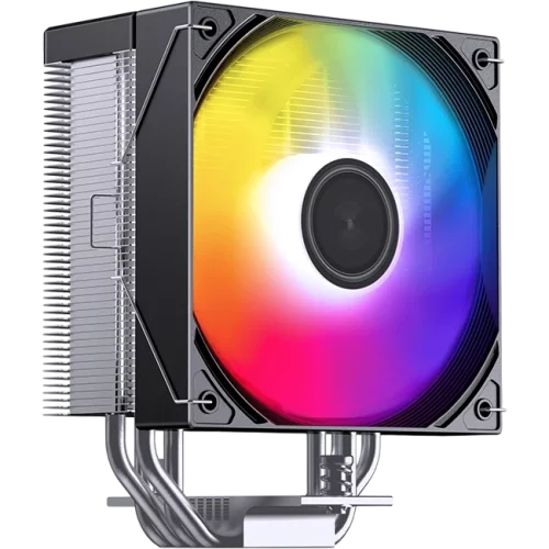 Кулер для процессора/ CPU Cooler JONSBO CB40 ARGB (225W, 4-pin PWM, 153.5mm, Al/Cu, 4x6mm, ARGB, 1x120mm, 77.07CFM, 35.4dBA, 1800RPM, S: 1851/1700/1200/115X, AM4/AM5 Black)