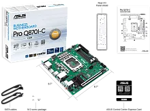 Материнская плата ASUS PRO Q870I-C-CSM, LGA1851, Q870, 2*DDR5, 2*SATA, 1*M.2, 3*USB 3.2, 2*USB 2.0, Type-C, 2*PCIx16, 2*DP+HDMI, mATX; 90MB1MPP-M0EAYC
