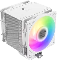 Кулер для процессора/ CPU Cooler Scythe Mugen 6 Dual Fan White ARGB Edition (300W, 4-pin PWM, 154mm, ARGB, Al/ Cu, 6x6mm, 2x120mm, 75.17CFM, 35.57dBA, 2500RPM, S: 1851/ 1700/ 1200/ 115X/ 2011/ 2066, AM5/ AM4 (SCMG-6000DWR)
