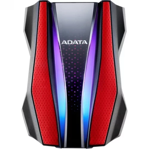 Внешний жесткий диск/ Portable HDD 1TB ADATA HD770G (Red), USB 3.2 Gen1, IP68, RGB lighting, 139x98x26mm, 270g /3 года/ (AHD770G-1TU32G1-CRD)