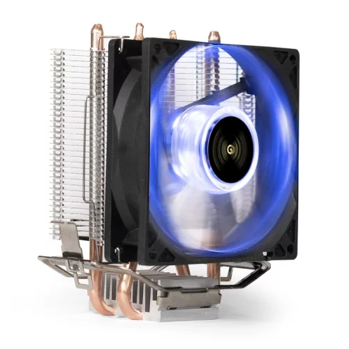 Exegate EX286297RUS Кулер ExeGate Wizard EXX200-PWM.BLUE (Al+Copper, 2 тепл.трубки, LGA775/ 1150/ 1151/ 1155/ 1156/ 1200/ 1700/ AM2/ AM2+/ AM3/ AM3+/ AM4/ FM1/ FM2/ 754/ 939/ 940, TDP 80W, Fan 90mm, PWM, 800-2400RPM