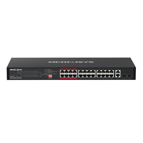 Коммутатор/ 24-Port 10/ 100Mbps + 2-Port Gigabit Rackmount Switch with 24-Port PoE+ (MS126CP)