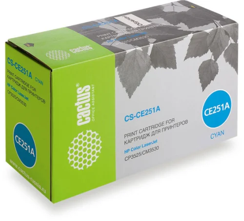 Картридж лазерный Cactus CS-CE251A CE251A голубой (7000стр.) для HP CLJ CP3525/CM3530 фото 4