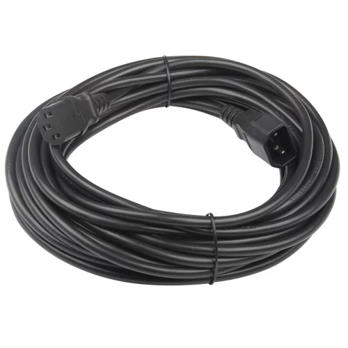 Hyperline PWC-IEC13-IEC14-10-BK Кабель питания монитор-компьютер IEC 320 C13 - IEC 320 C14 (3x1.0), 10A, прямая вилка, 10 м
