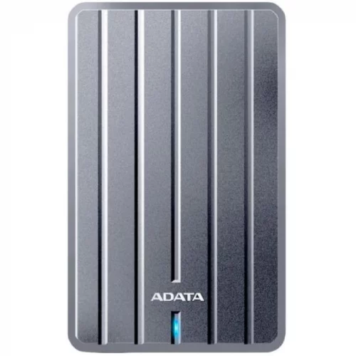 Внешний жесткий диск/ Portable HDD 2TB ADATA HC660 (Grey), Metal, USB 3.1 Gen1, 120x76x10mm, 124g /3 года/