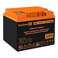 Exegate EX285666RUS Аккумуляторная батарея ExeGate HRL 12-45 (12V 45Ah, под болт М6)