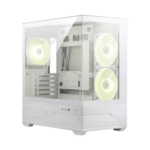 Корпус для Компьютер MSI MAG PANO M110R WHITE , Micro-ATX, 1xUSB 3.2 Gen 1, 1xUSB 3.2 Gen2x2 Type-C, 2x140mm, ARGB Reverse Blade Fan, 1x120mm ARGB Fan, ARGB+PWM Control Board, TG (306-7G33W21-JA4)