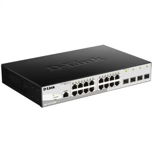 Коммутатор/ DGS-1210-20/ME/B Managed L2 Metro Ethernet Switch 16x1000Base-T, 4x1000Base-X SFP, Surge 6KV, CLI, RJ45 Console, RPS, Dying Gasp (DGS-1210-20/ME/B1A) фото 2
