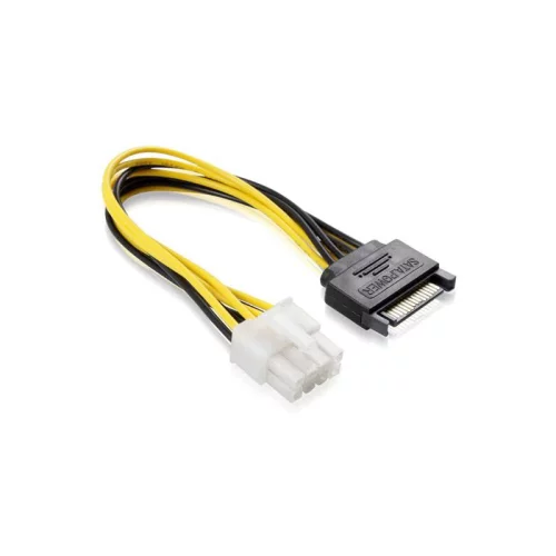 Кабель SATA питания 0.15 m GCR GC- ST219 SATA 15pin / ATX 8pin, медь, пакет (GC-ST219)