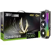 Видеокарта Zotac RTX5080 AMP EXTREME INFINITY 16GB GDDR7 256 3xDP HDMI 3FAN PREMIUM PACK (ZT-B50800B-10P)