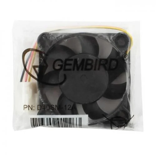 Gembird Вентилятор 40x40x10, 3pin, шнур 7см, [D40SM-12A] фото 3
