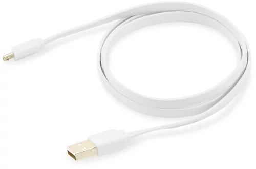 Кабель Buro BHP MICROUSB 1M FLAT USB (m)-micro USB (m) 1м белый плоский фото 2