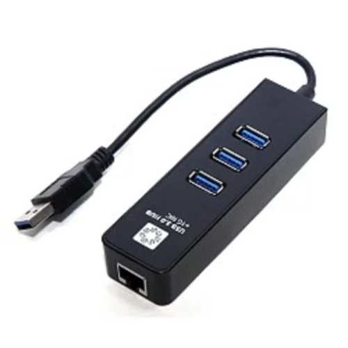 5bites UA3-45-04BK Сетевой адаптер 3*USB3.0 / RJ45 10/ 100/ 1000 Мбит/ с