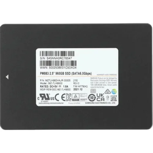 Samsung SSD 960Gb PM883 MZ7LH960HAJR-00005-OEM фото 2