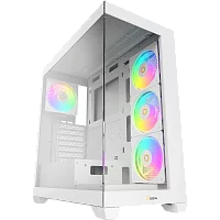Корпус Компьютер без блока питания/ Case Ocypus Gamma C72 WH ARGB, Midi-Tower, TG, 4x120mm ARGB, 2xUSB-A 2.0 + 1xUSB-A 3.0, ATX, mATX, mITX White (GAMMA-C72-WHD400XX-GL)