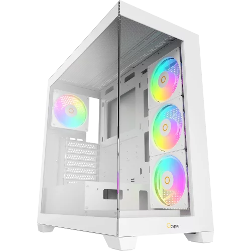 Корпус Компьютер без блока питания/ Case Ocypus Gamma C72 WH ARGB, Midi-Tower, TG, 4x120mm ARGB, 2xUSB-A 2.0 + 1xUSB-A 3.0, ATX, mATX, mITX White (GAMMA-C72-WHD400XX-GL)