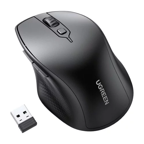 Мышка компьютерная беспроводная UGREEN MU101 (90395) Ergonomic Contoured-Shape Design Wireless Mouse. Цвет: черный