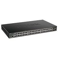 Коммутатор/ DGS-1250-52XMP Smart L2 Switch 48x1000Base-T PoE, 4х10GBase-X SFP+, PoE Budget 370W, CLI, RJ45 Console (DGS-1250-52XMP/A1A)